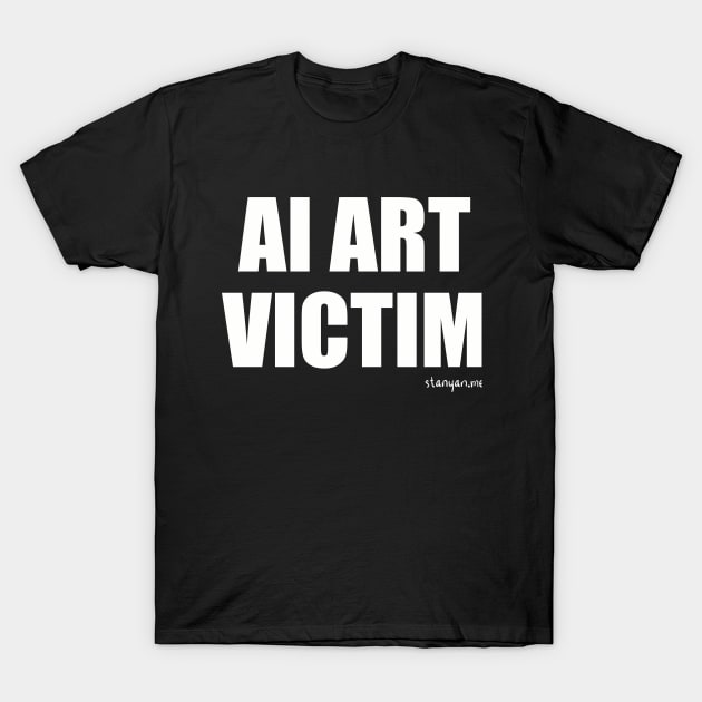 AI Art Victim T-Shirt by zombicatures